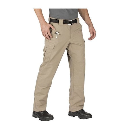 5.11 Tactical Pants, M, Stone, 35% Cotton, 65% Polyester 74369ABR-070-30-34