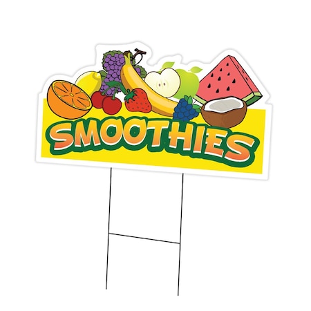 Signmission Smoothies Die Cut Yard Sign & Stake outdoor plastic coroplast window, C-DC-1216-DS-Smoothies19 C-DC-1216-DS-Smoothies19