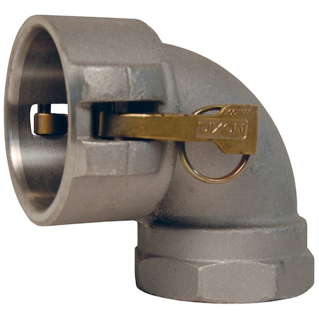 Dixon Cam/Groove 90 Elbow Coupler, FNPT 3", AL 300D-90AL