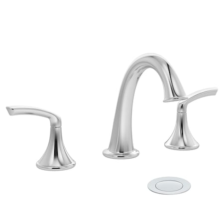 Symmons Elm Widespread Two-Handle Bathroom Faucet with Push Pop Drain Assembly (1.0 GPM) SLW5512PP