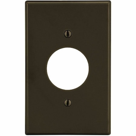 Hubbell Wiring Device-Kellems Single Receptacle Wall Plate, Number of Gangs: 1 Plastic, Satin Finish, Brown P7