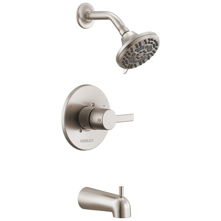 Peerless Flute Tub And Shower Trim Kit In Brushed Nickel PTT14412-BN