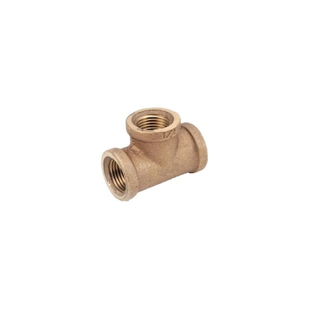 Anderson Metals Pipe Tee, 1/4 in, FIPT, Brass, 200 psi Pressure Red 738101-04