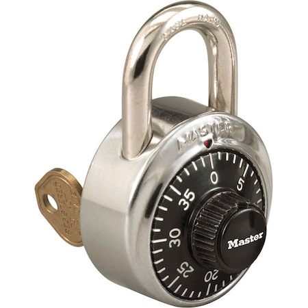 Master Lock Combination Padlock, Body Material Stainless Steel, Body Thickness 3/4 in, Dial Location Front 1525