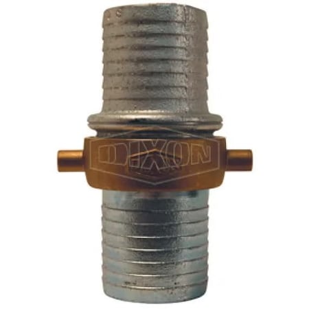 Dixon King Short Shank Suction Coupling with Brass Nut, 2-1/2 in Nominal, NST End Style, Domestic SB93N