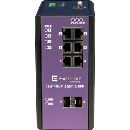 Extreme Networks 4-PORT POE+ GIGABIT 2-PORT GIGABIT W/ 2-PORT SFP OPERATING TEMPERATURE -40C - +7 16803