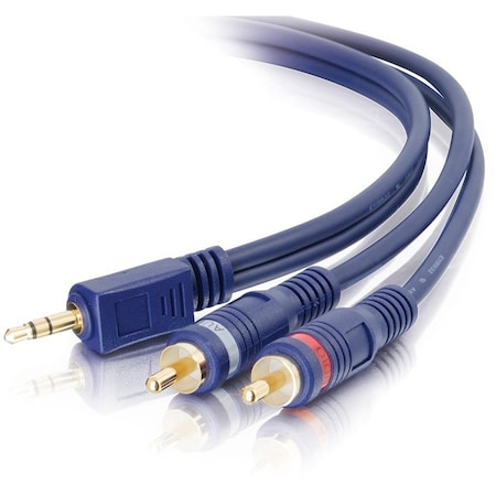 C2G 50ft Velocity One 3.5mm Stereo Male to Two RCA Stereo Male Y-Cable 40617