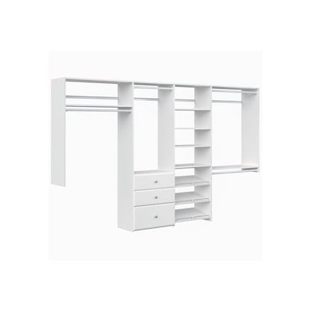 Easy Track Dual Tower 10-foot Deluxe Closet Organizer Kit, White PH45-WH
