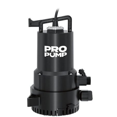 Propump Utility Pump, 1-Phase, 2.5 A, 115 V, 1/4 hp, 3/4 in Outlet, 30 ft Max Head, Thermoplastic UTA02510