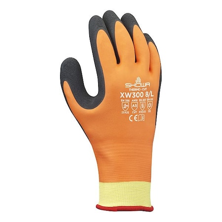 Showa Insulated Cut Glove, Cut Level A5 , Natural Rubber , Rough 1 PR XW300XXL-10
