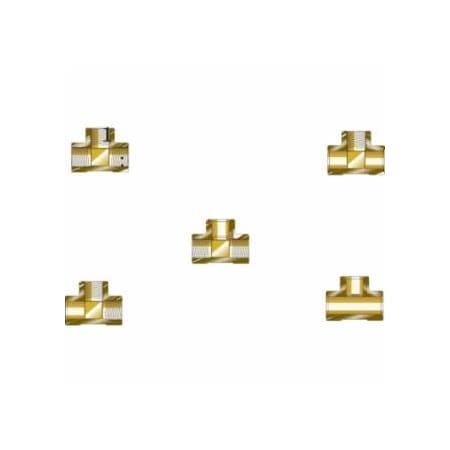 Western Enterprises Pipe Tees, Tee Adapter, 3,000 PSIG, Brass, Female Threaded, 1/2 in (NPT) 312-WHF-4-7