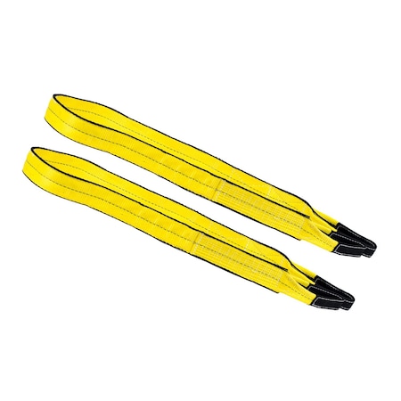 Mytee Products 2 inx20 ft Web Sling - 6400 LBS WLL Vertical - 2-Ply Eyelets Tow Lifting Straps, 2PK EERSL-220x2