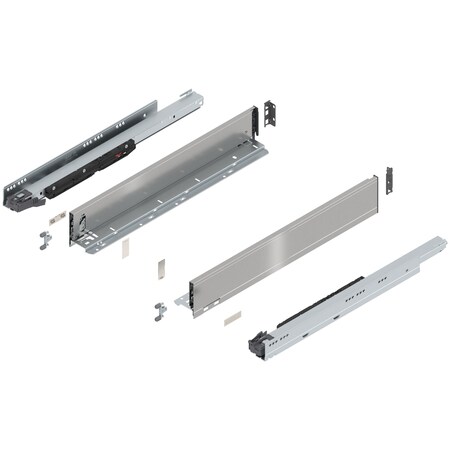 Blum 22in. M Height Legrabox Stainless Drawer Set, 170 Lbs Weight Rating 773M55S0I