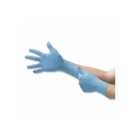Touchntuff 92-675 Nitrile Powder-Free Disposable Gloves, Textured Fingers, 4.3 mil Palm/5.5 mil 012-92-675-L
