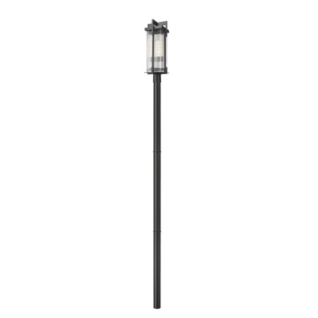 Z-Lite Fortis Sand Black 2 Light Outdoor Post Mounted Fixture 5031PHBR-5009P96-BK