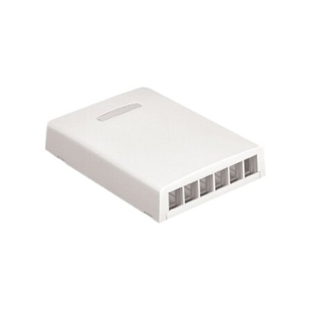 Panduit SURFACE MOUNT BOX UP TO SIX NK MOD WHT NK6BXWH-AY