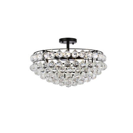 Lighting Business 20 in. Savannah Flush Mount in Black LI2955466