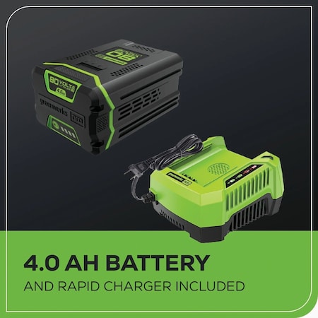 Greenworks 80V 22'' Single-Stage Snow Blower with 4.0 Ah Battery & Charger 2605902