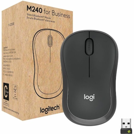 Logitech M240 SILENT FOR BUSINESS GRAPHITE - BROWN BOX 910-007181