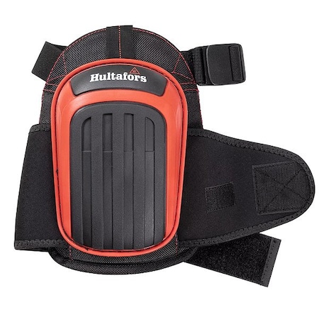 Hultafors Tools Knee Pad, Foam, Gel Pad, Plastic Cap, 2 Straps, Black HT5204