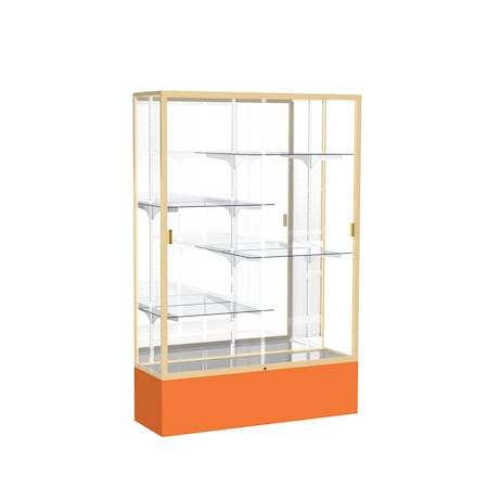 Ghent Spirit Floor Display Case 48x72x16, Mirror, Champange 374MB-GD-OR