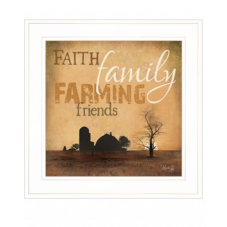 Homeroots Farming 1 White Framed Print Wall Art 407777