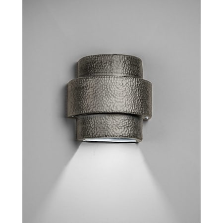 Luxury Lighting Hammerman 10 in Tall Ceramic Outdoor Wall Light, Rubbed Pewter Paint Finish HM128-APew-ud-7