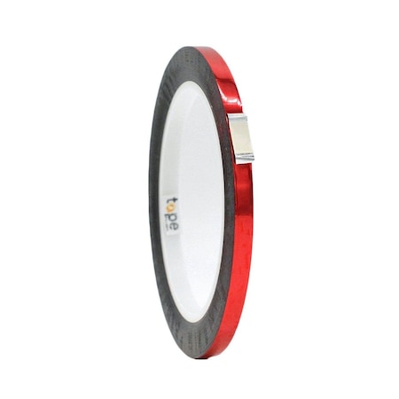 Wod Tape MPFT1 Metalized Polyester Mylar Film Tape Red: 1/4 in. x 72 yds, 192PK WOD MPFT1-00250-192-72-RED