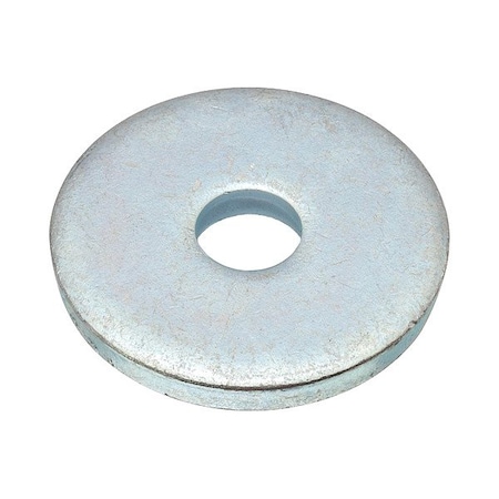 Zoro Select Flat Washer, For Screw Size 1/2 in , Steel Zinc-Plated Finish Z9689-A