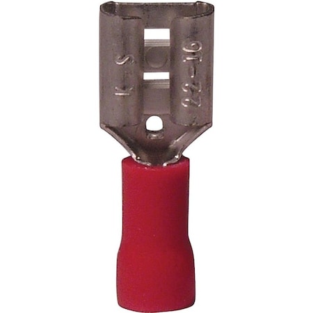 Gardner Bender Disconnect Terminal, 600 V, 22 to 16 AWG Wire, 14 in Stud, Vinyl Insulation, Red 10-141F