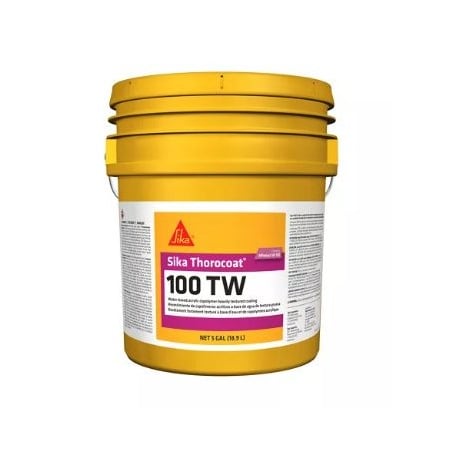 Sika Thorocoat 100 TW Water-Based, Acrylic Copolymer Heavily Textured Coating, Medium, 5 gal Pail 808527