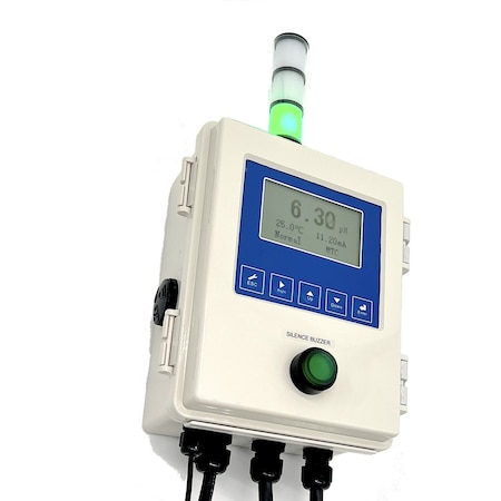 Gizmo Engineering pH Controller & Alarm Supports both high/low pH control, 103dB buzzer, 3-color stack LED light pH-1