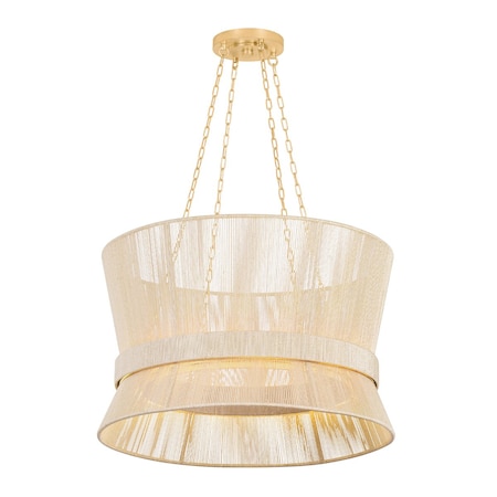 Hudson Valley Lighting Ocean Hill 1 Light Pendant in Vintage Gold Leaf Finish 3124-VGL
