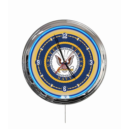 Holland Bar Stool United States Navy 16 LED Wall Clock ClkL16