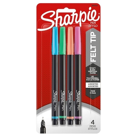 Sharpie Permanent Pen Stylo, Assorted Lead/Tip, Fine Lead/Tip 1802224