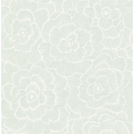 A-Street Prints Periwinkle Light Green Textured Floral Wallpaper 4120-26040