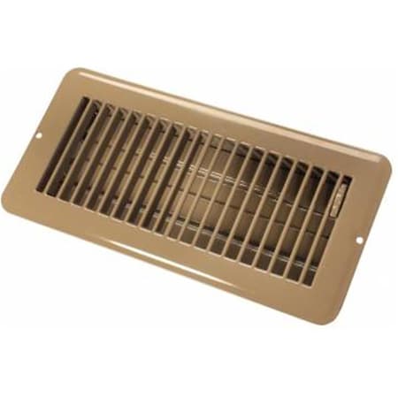 Powerhouse 4 x 10 in. Floor Registers Dampered Metal - Brown PO3565069