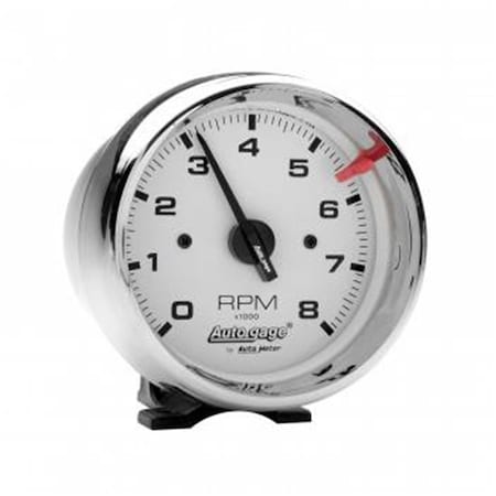 Auto Meter 2304 Auto Gage White Face Tachometer - 3.75 in. ATM2304