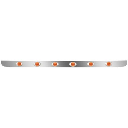 Replacement For Freightliner Coronado Year 2023 Stainless Steel Bumper Light Bars W/12 P3 Amber/Amb