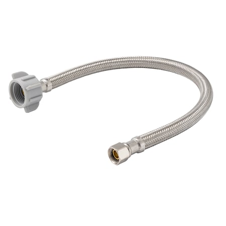 Proline Series 3/8-in COMP x 7/8-in BC x 16-in Braided Stainless Steel Toilet Supply Line 496-104