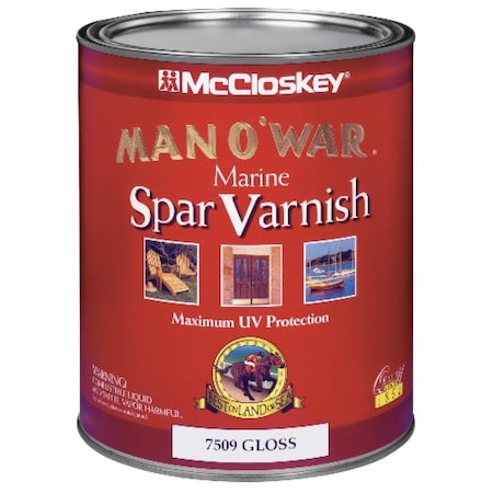 Man Owar 1 Qt McCloskey Clear Man Owar Marine Spar Varnish, Gloss 7509