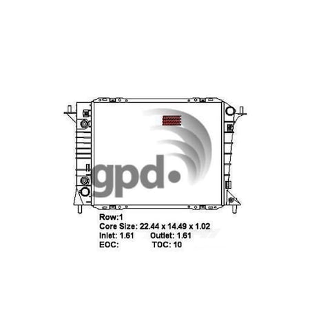 Global Parts Distributors Radiator 1551C