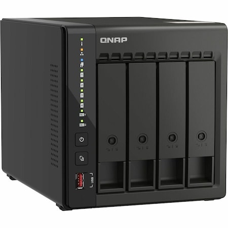 Qnap 4 BAY NVR, 8CH MAX CHANNELS 24, VMS BUILT-IN, IP SURVEILLANCE, HDMI OUTPUT FOR LOCAL QVP-41C-US