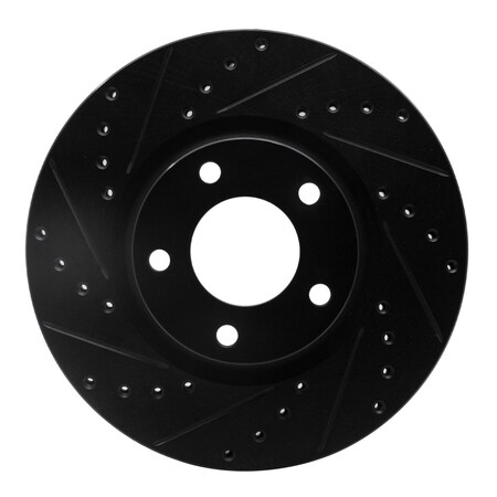 Dynamic Friction Co DFC Brake Rotor - Drilled and Slotted - Black 633-80065L