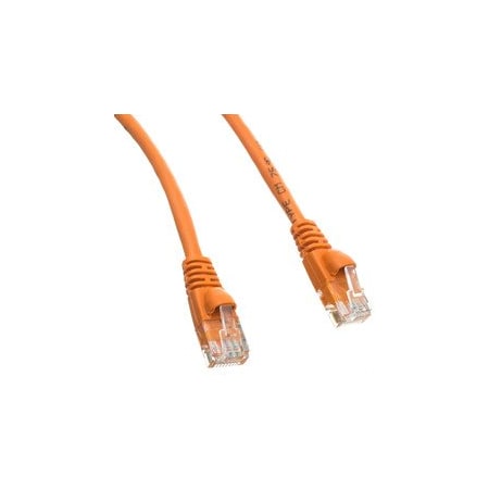 Cable Wholesale Cat6 Orange Copper Ethernet Patch Cable, Snagless/Molded Boot, POE Compliant, 1.5 foot 10X8-03101.5