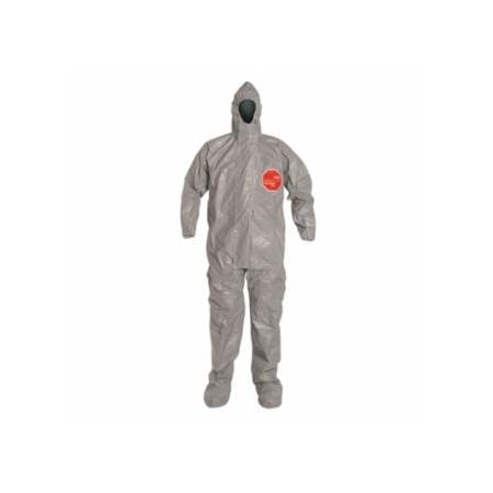 Dupont Tychem 6000 Coveralls, TF169T, Taped Seams, Gray, X-Large, Standard, 6PK 251-TF169T-XL