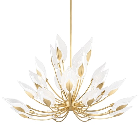Hudson Valley Lighting Blossom 24 Light Chandelier 55 In. Gold Leaf 4856-GL