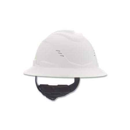 V-Gard C1 Hard Hat, Fas-Trac III 4 Point Ratchet, Vented, White 454-10215828