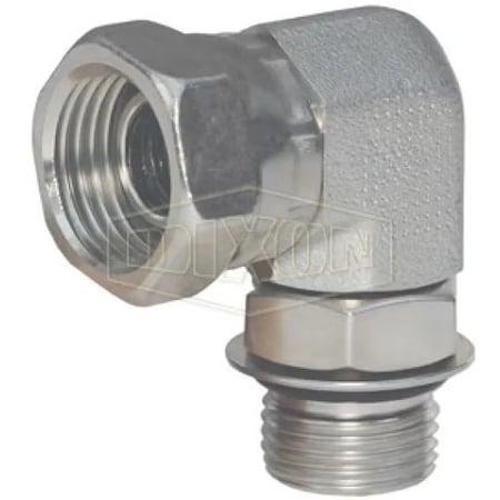 Dixon Swivel Nut Elbow, 1-5/16-12 Nominal, Male O-Ring Boss x Female NPSM, Steel, Domestic 6901-16-16