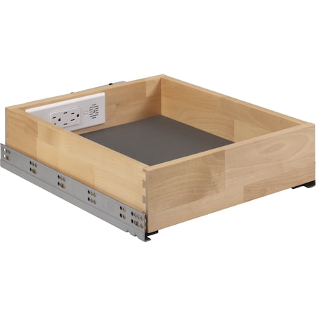 Hardware Resources 15in Charging Drawer for Bath with In-Drawer Outlets & Charging Ports PVD15-SC